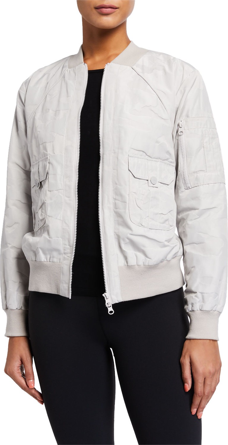 Blanc Noir Tierra Camo Jacquard Aviator Jacket