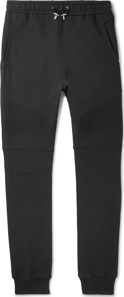 Balmain Slim-Fit Tapered Loopback Cotton-Jersey Sweatpants
