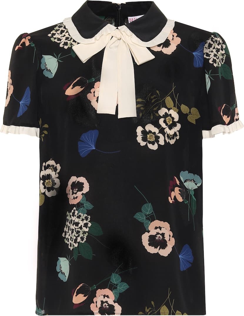 RED Valentino Floral silk top