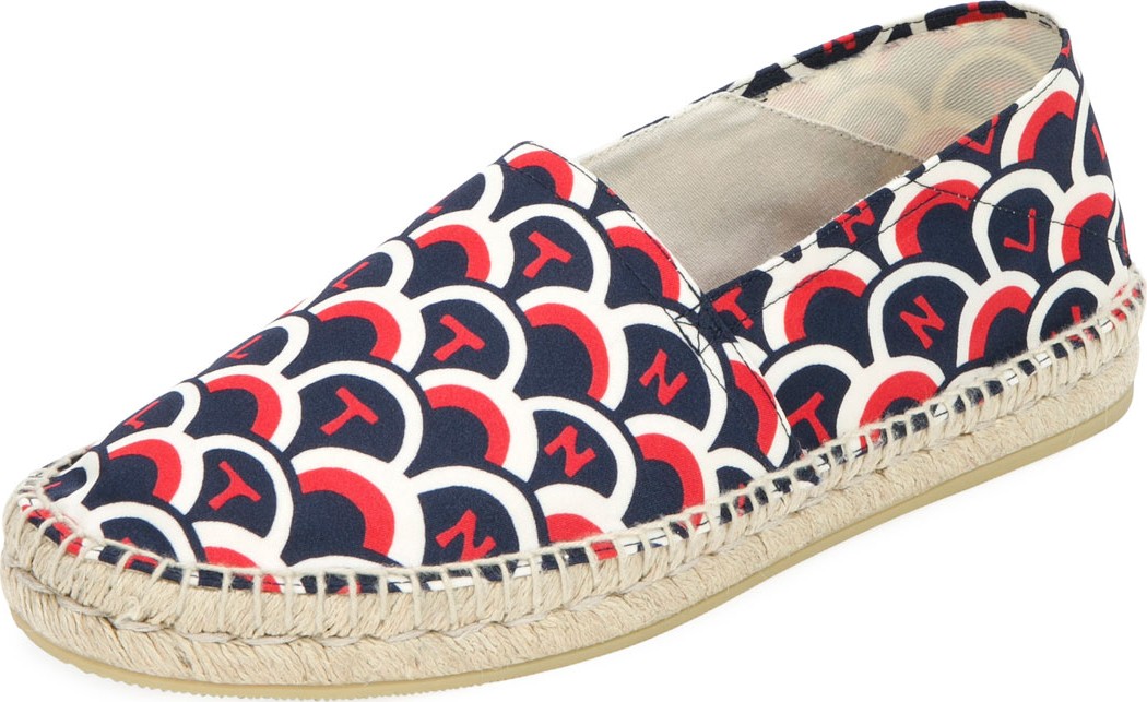 Valentino Men's Retro Scale-Print Canvas Espadrille