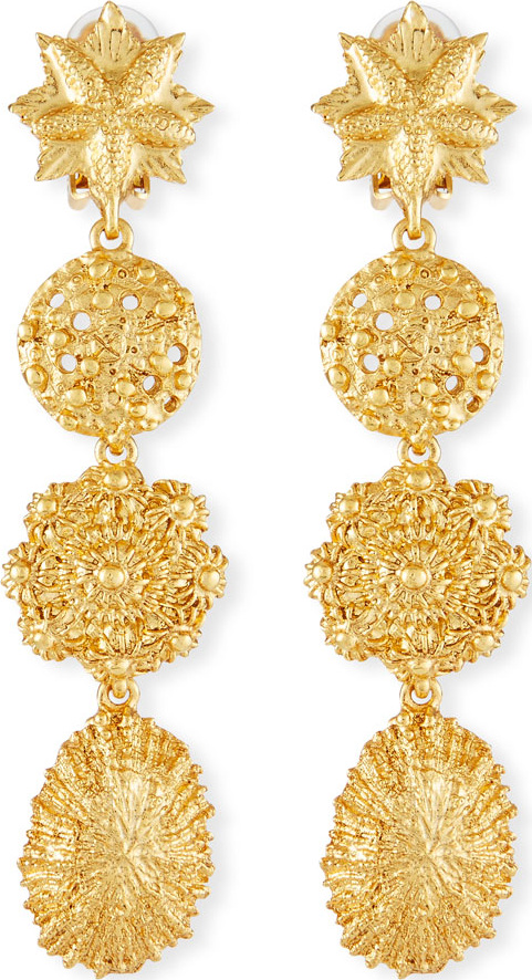 Oscar De La Renta Sea Charm Drop Earrings