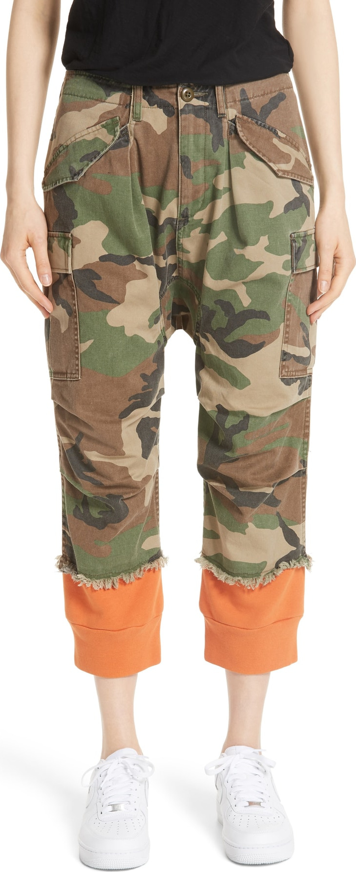 R13 Camo Harem Pants with Sweat Cuffs
