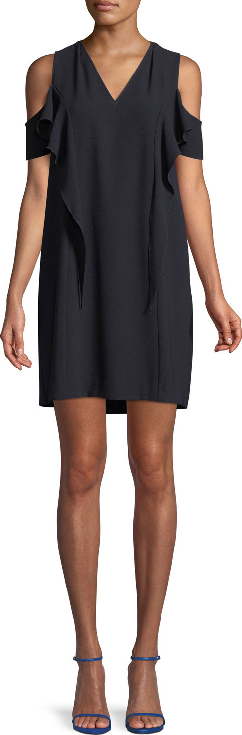 Elie Tahari Micaela Cold-Shoulder Mini Dress Elie Tahari Micaela Cold-Shoulder Mini Dress