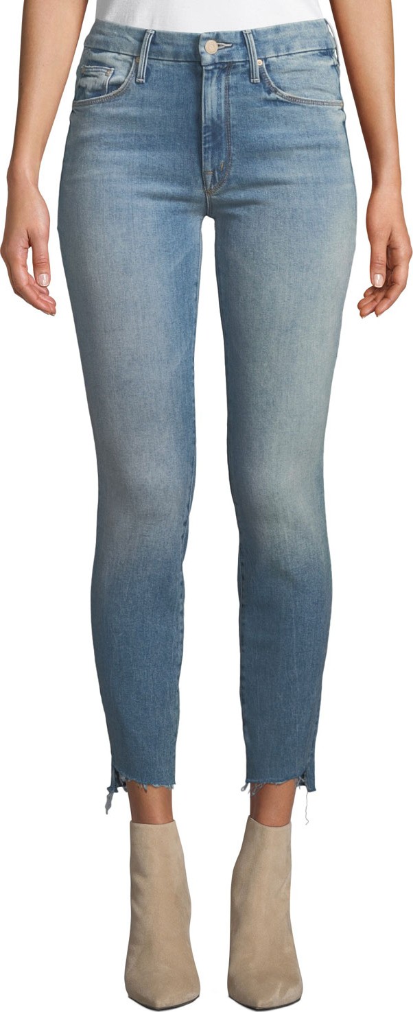 MOTHER The Looker Ankle Step Fray Skinny Jeans, Truth or Dare