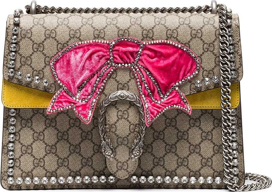 Gucci Brown Dionysus medium shoulder bag with bow