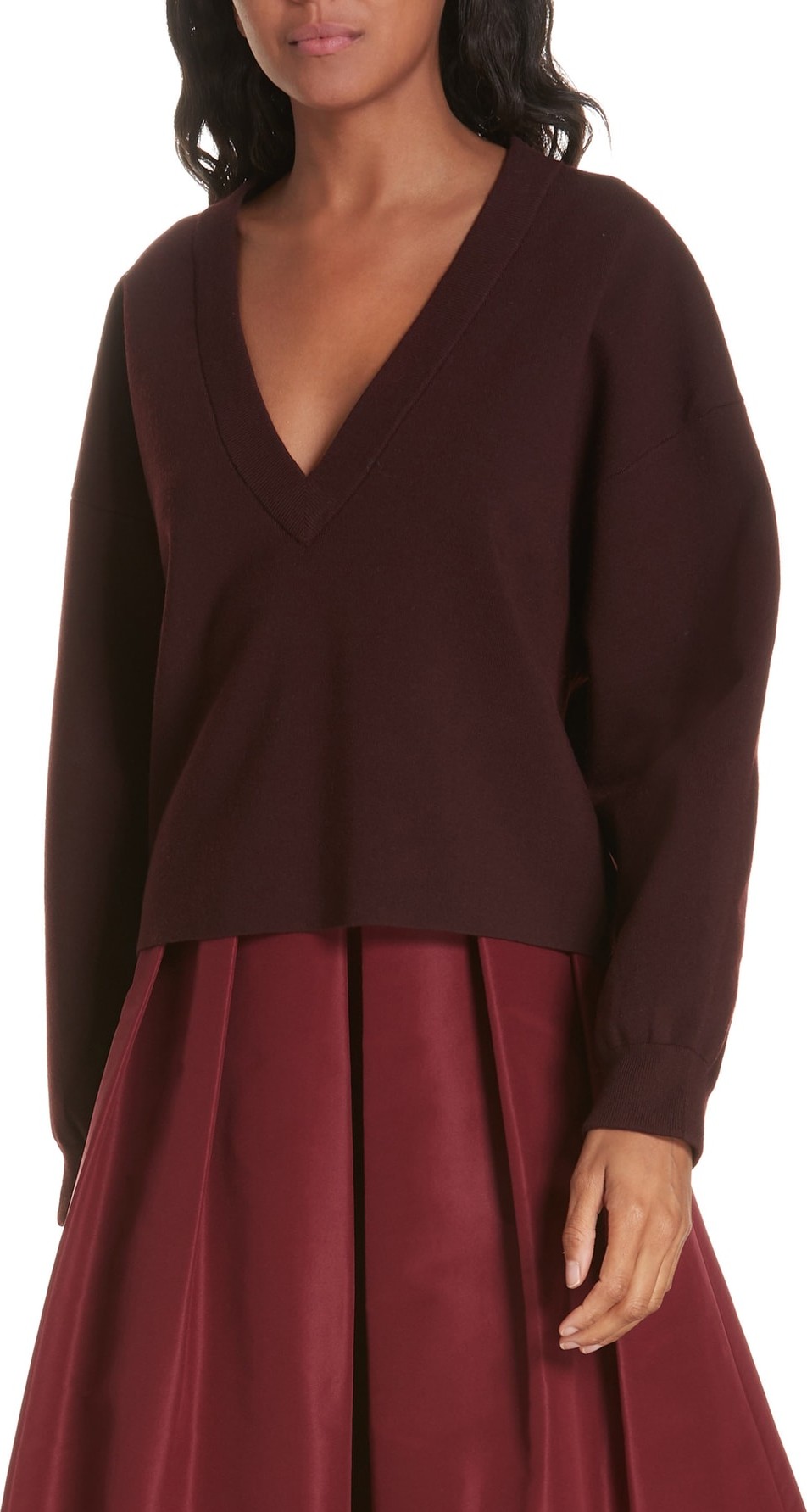 Tibi Sculpted Wool Blend Sweater