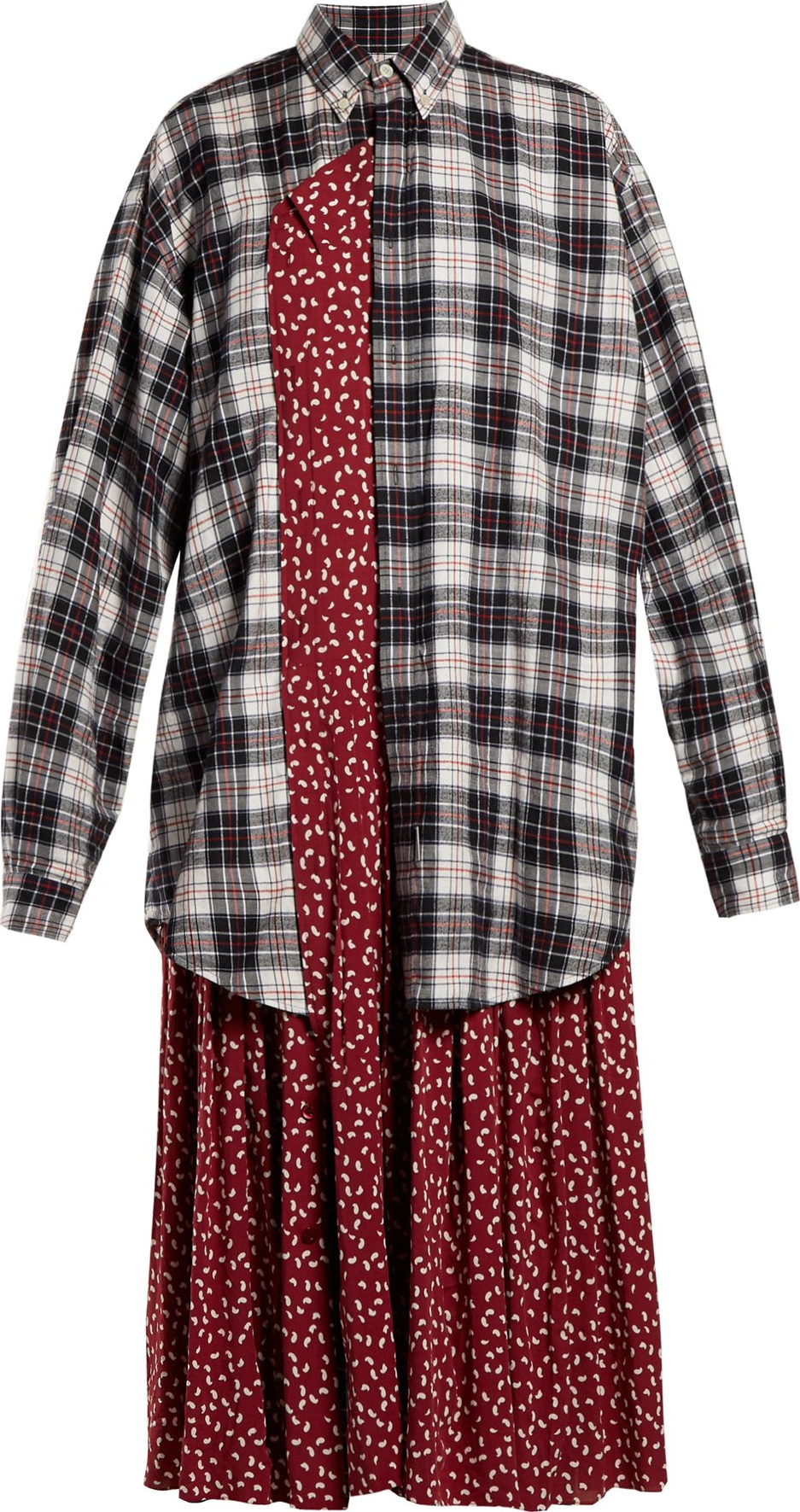 Balenciaga Layered cotton shirtdress