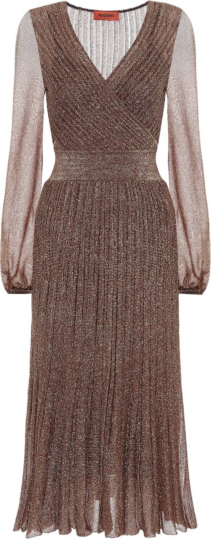 Missoni Metallic knit midi dress