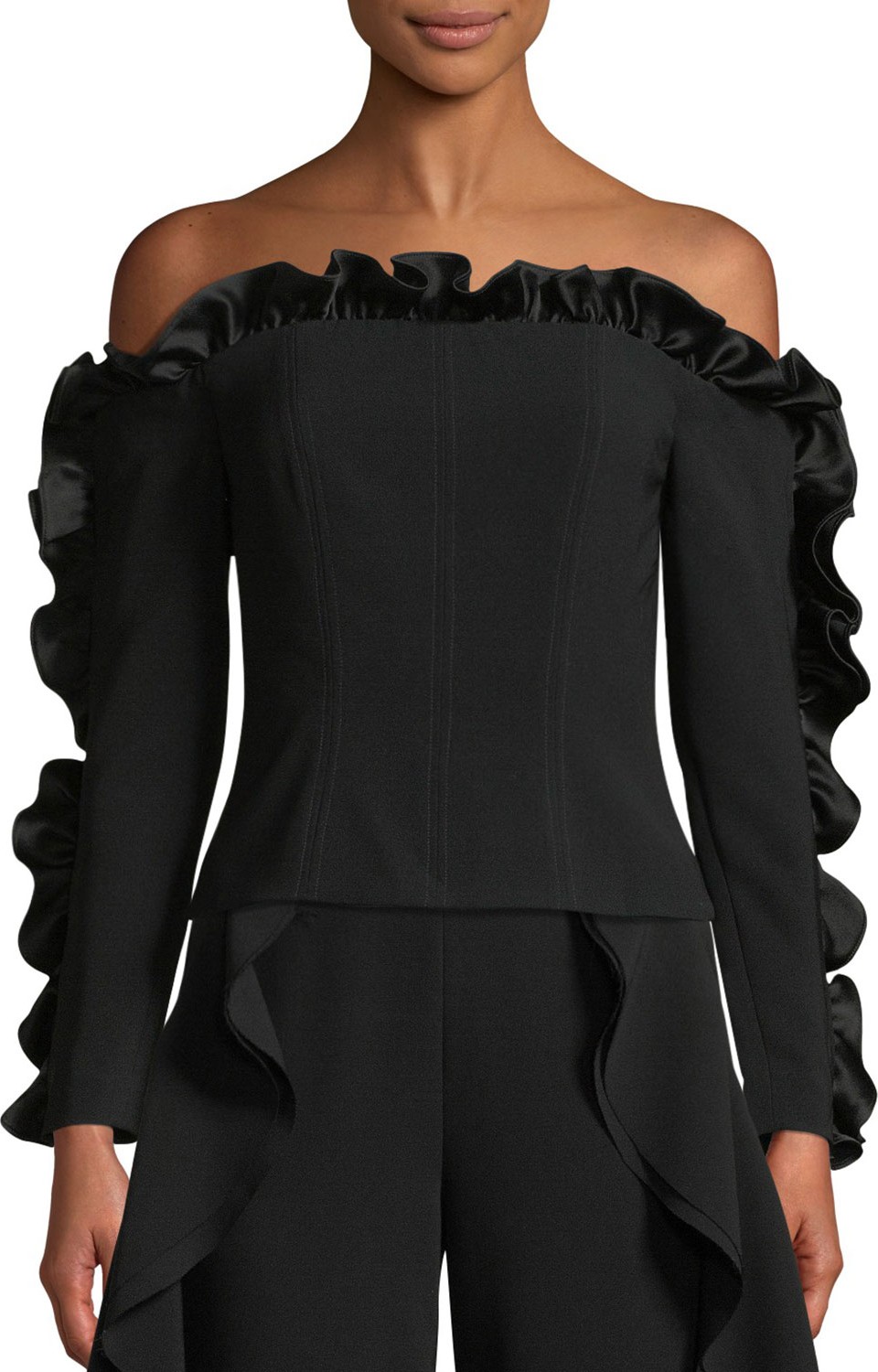 Cinq A Sept Macie Off-the-Shoulder Ruffle Blouse