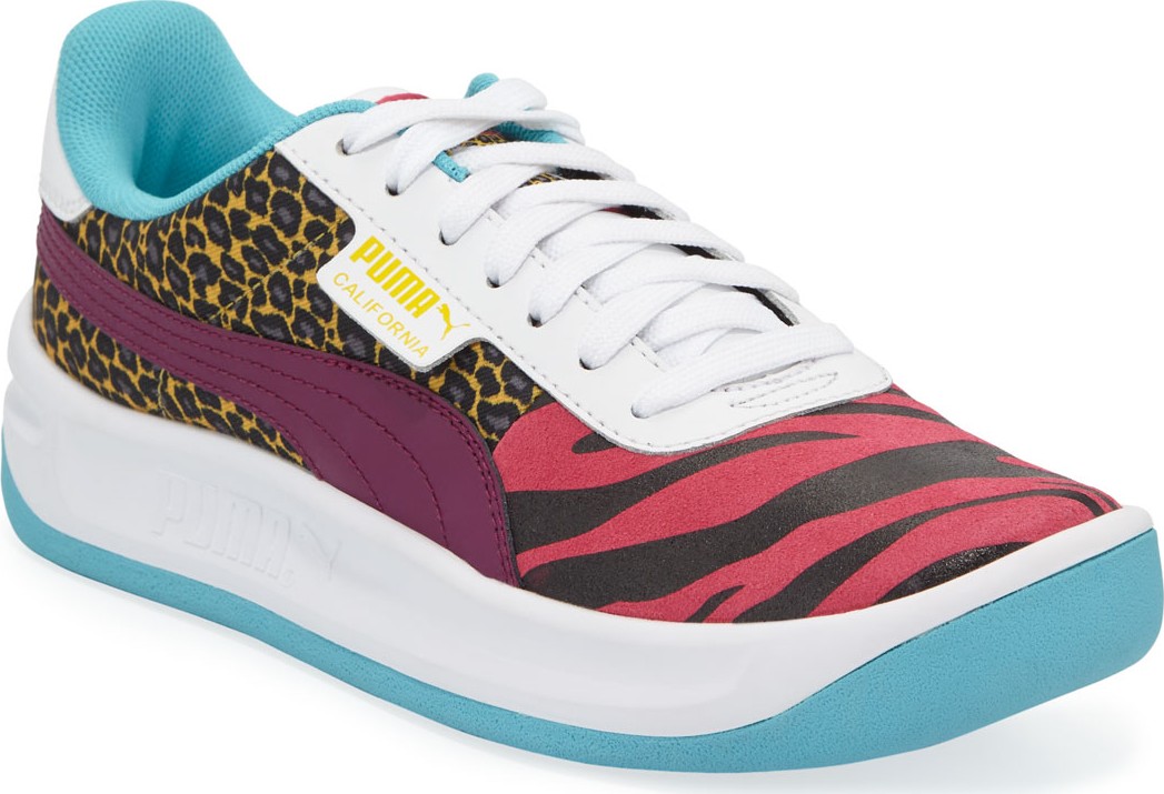 PUMA California Animal Leather Sneakers