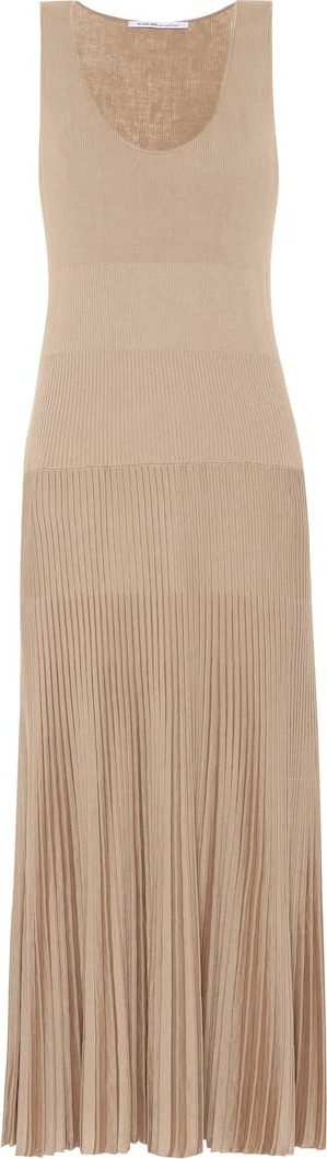 Agnona Cotton and silk knit maxi dress