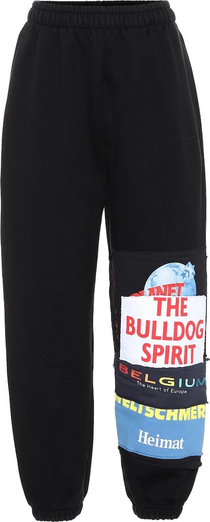 Vetements Printed cotton-blend trackpants