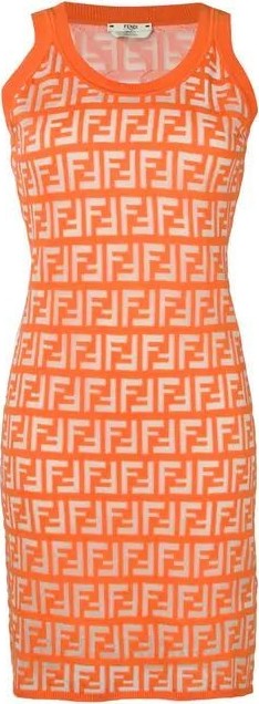 Fendi FF jersey mini dress