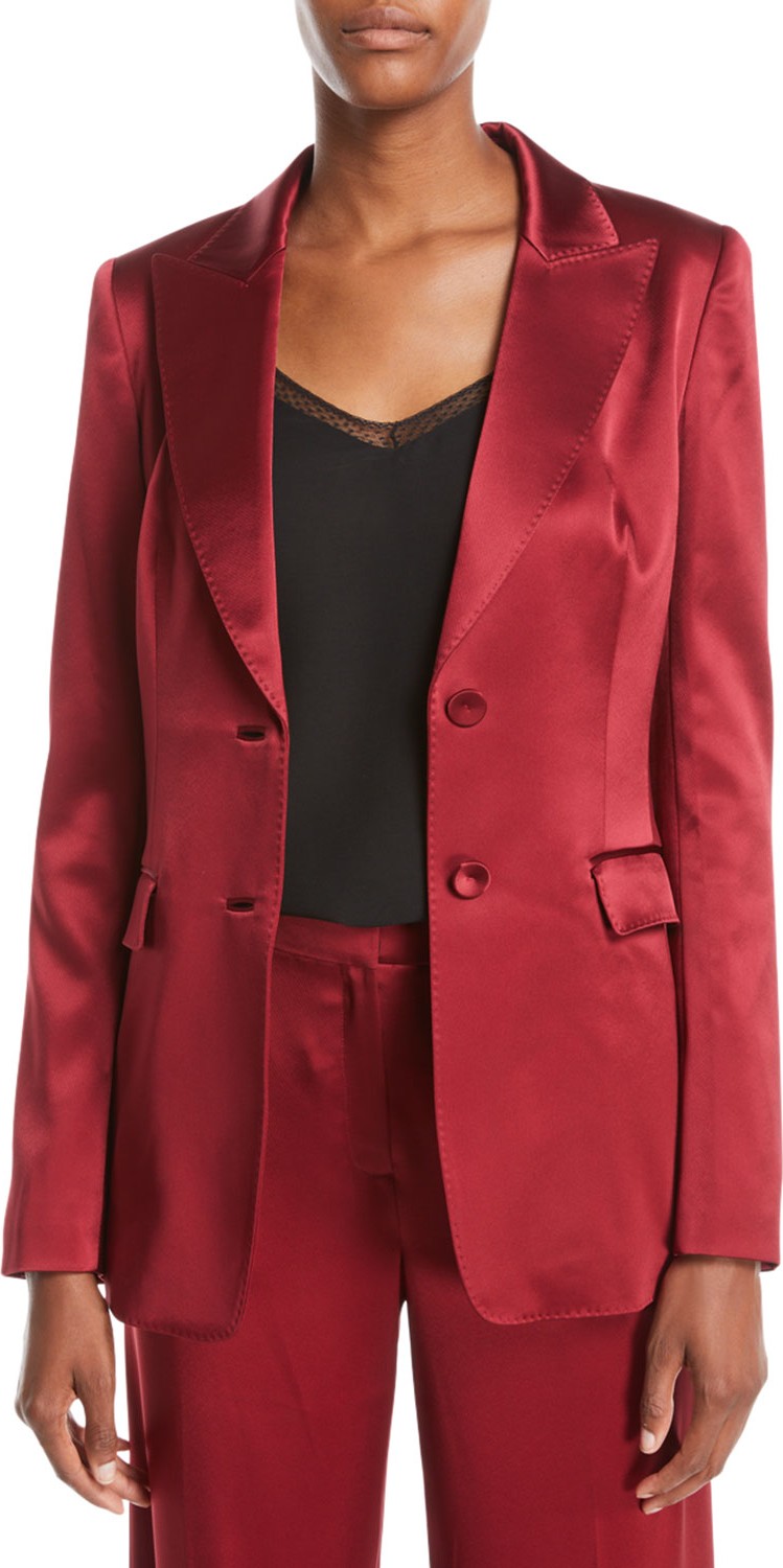 Lafayette 148 New York Faven Reverie Satin Jacket