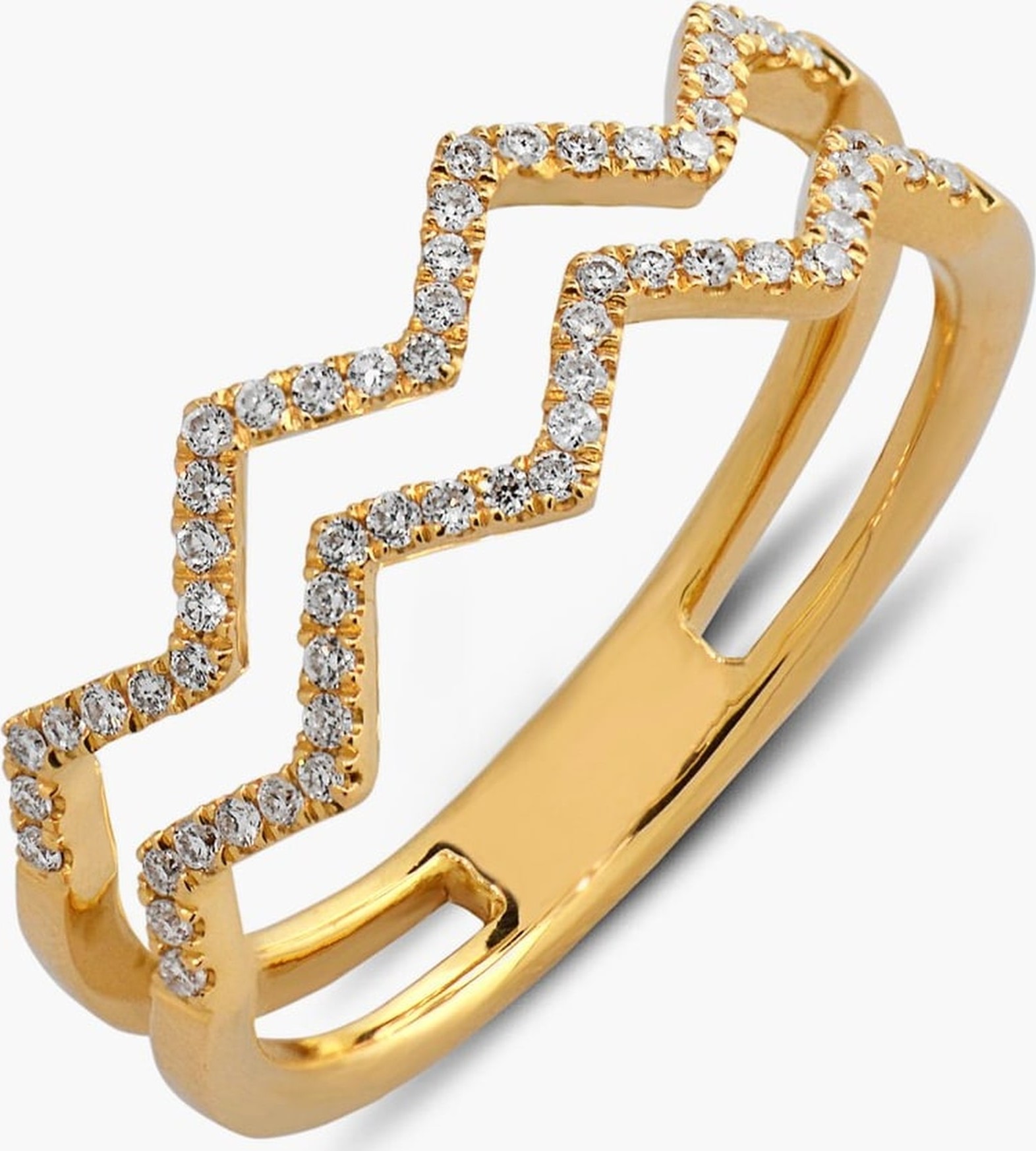 Bony Levy Prism 2-Row Diamond Ring