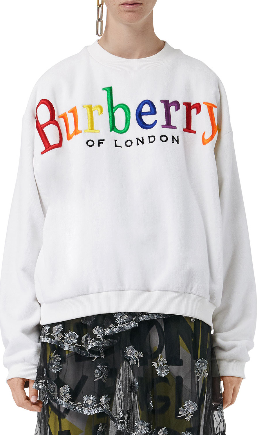 Burberry London England Archive Rainbow Logo Crewneck Sweatshirt