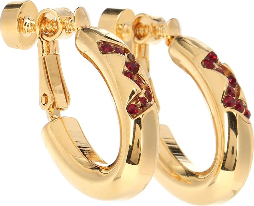 Marni Embellished hoop clip-on earrings