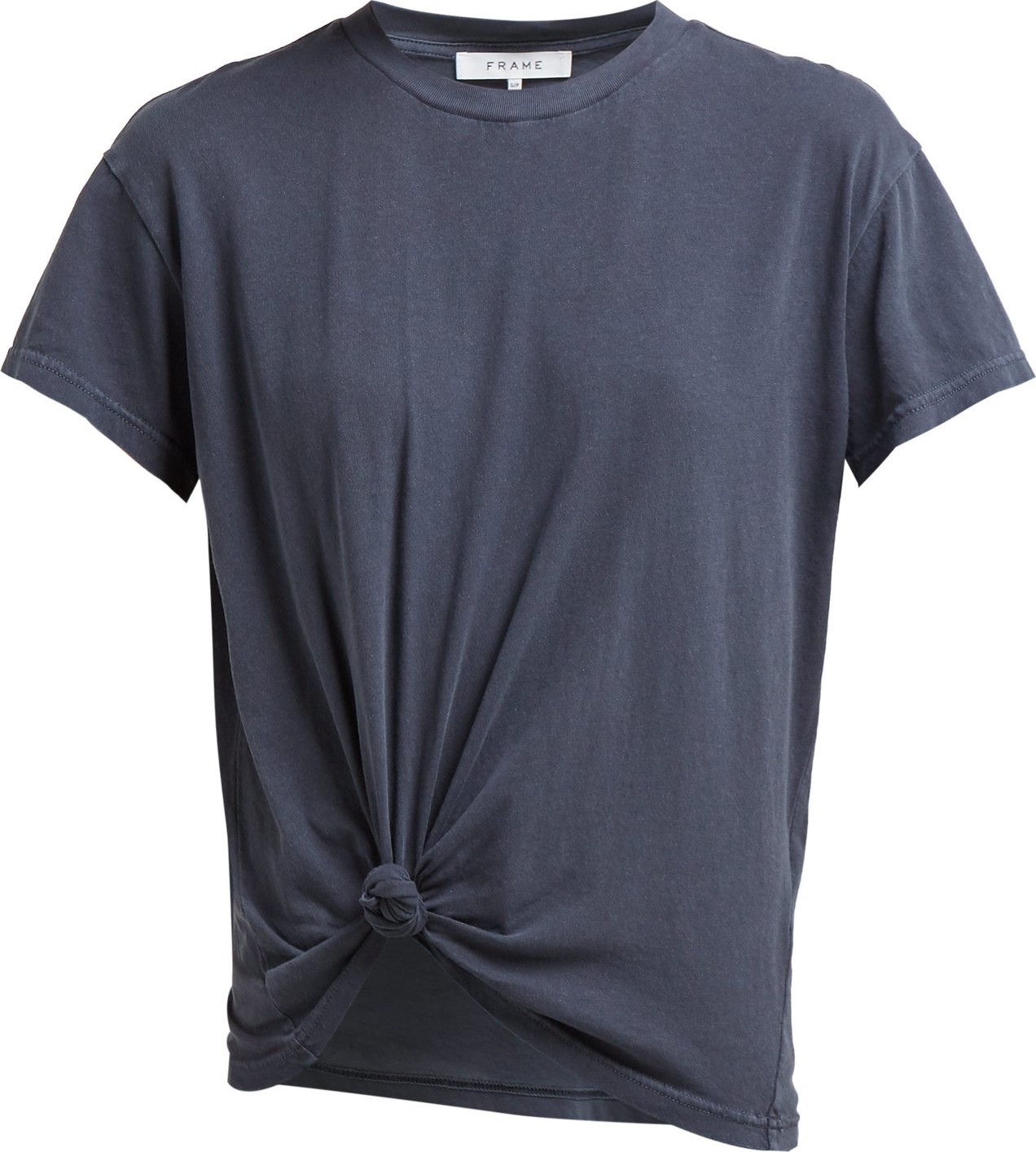FRAME DENIM Knotted cotton T-shirt