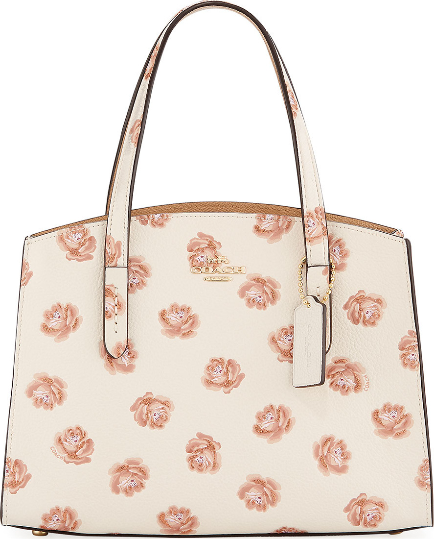 COACH Charlie 28 Rose-Print Carryall Shoulder Bag