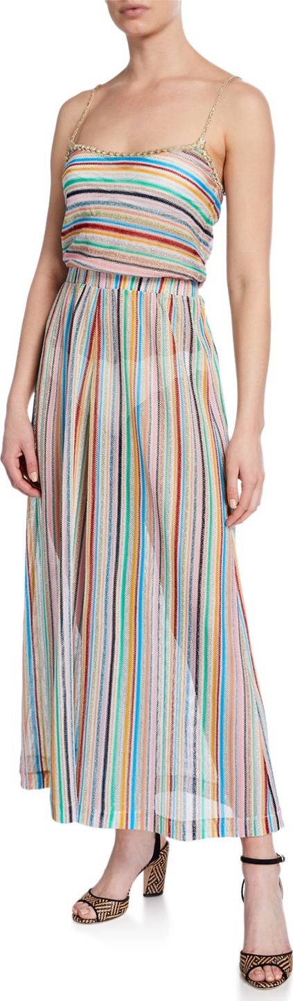 Missoni Striped Sleeveless Coverup Jumpsuit