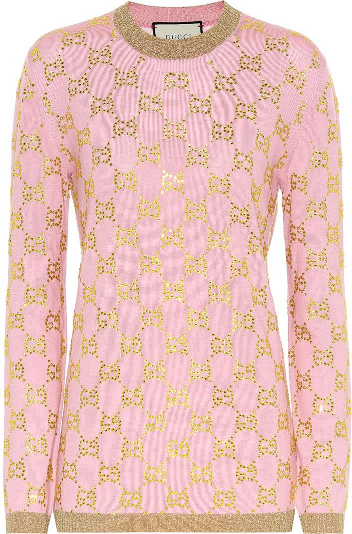 Gucci GG crystal-embellished wool sweater