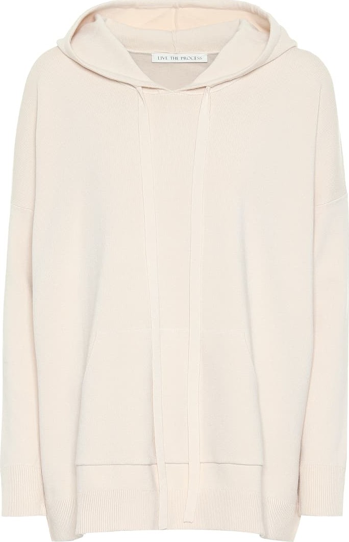 LIVE THE PROCESS Oversized jersey hoodie