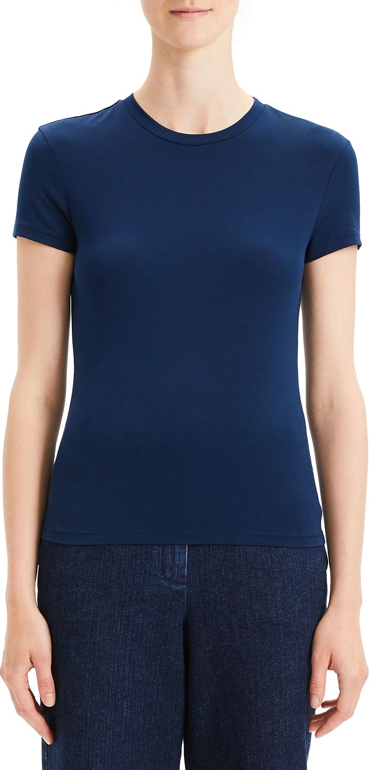 Theory Apex Short-Sleeve Crewneck Tiny Tee