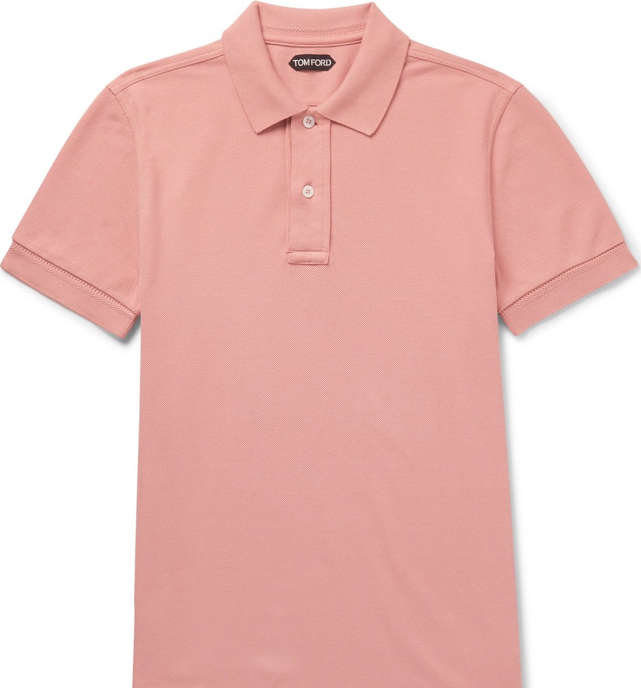 TOM FORD Garment-Dyed Cotton-Piqué Polo Shirt