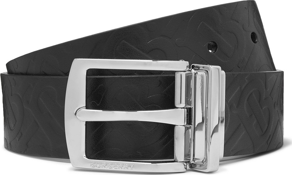 Burberry London England 3.5cm Embossed Leather Belt