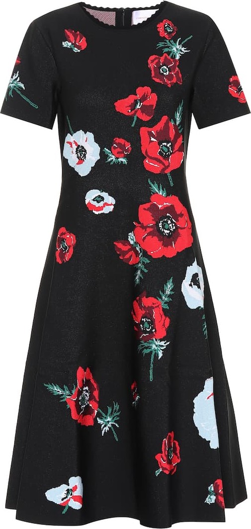 Carolina Herrera Floral crêpe dress