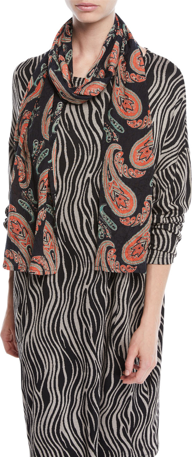 Masai Along Paisley-Print Scarf
