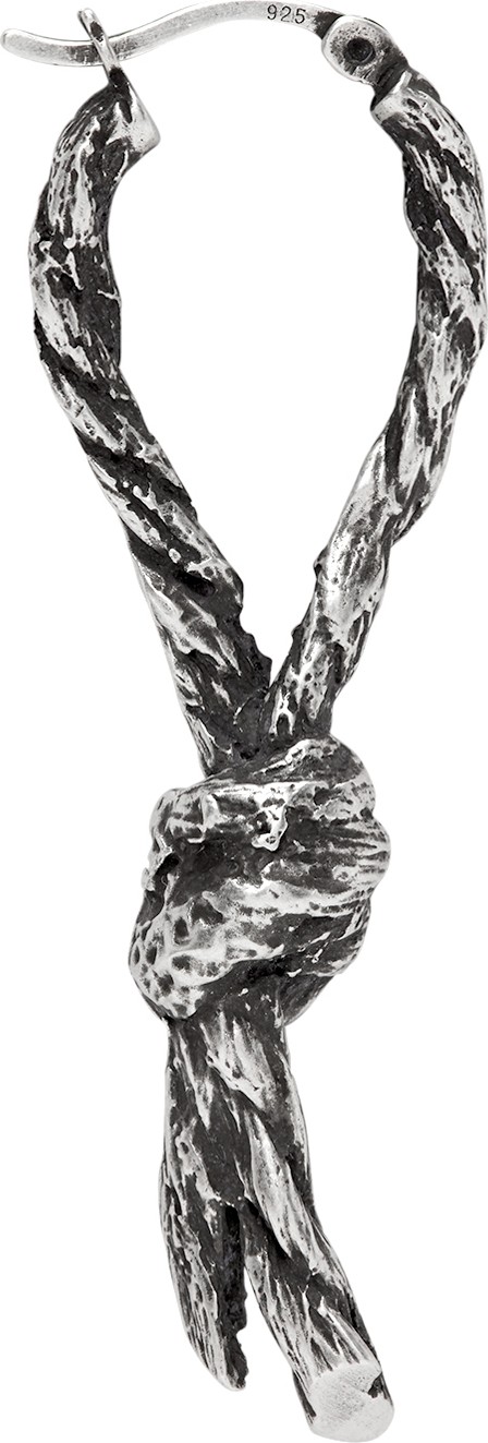 Ann Demeulemeester Silver Rope Single Earring