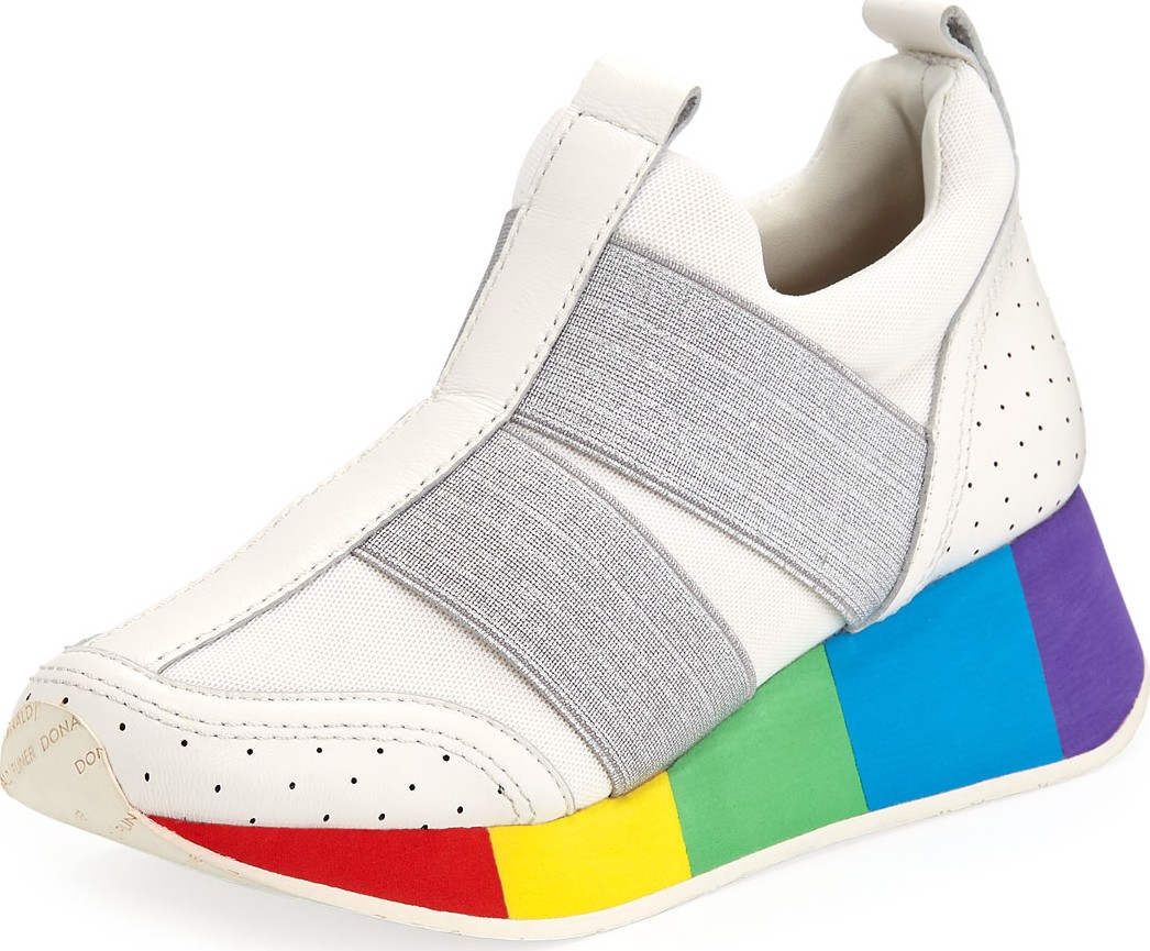 Donald J Pliner Prix Mesh Pull-On Sneakers with Rainbow Sole