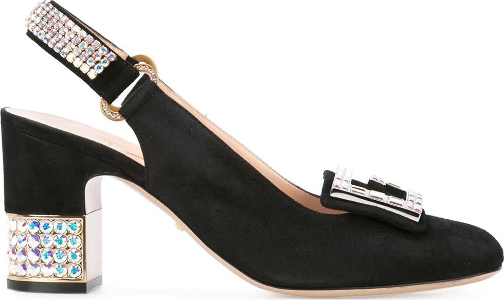 Gucci mid-heel slingback pumps