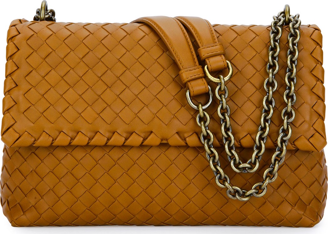 Bottega Veneta Intrecciato Double Chain Shoulder Bag