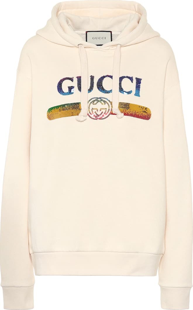 Gucci Sequined cotton hoodie