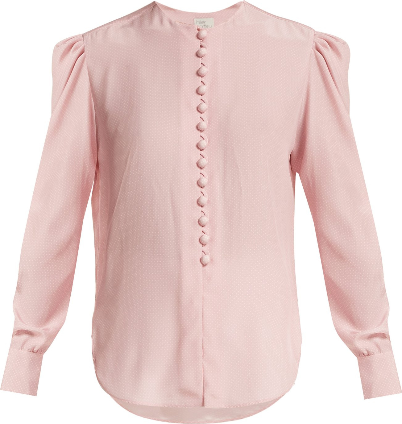 Hillier Bartley Covered-button silk blouse