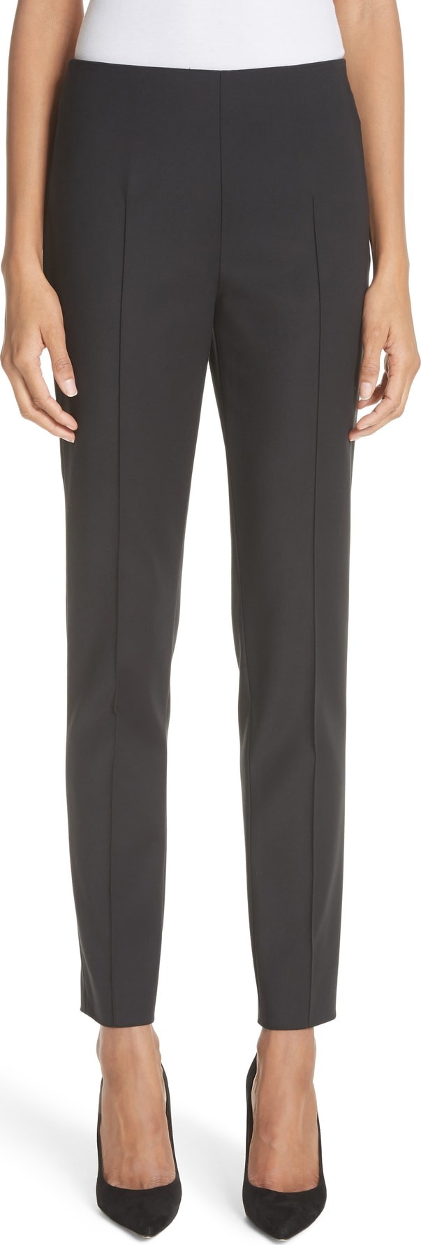Akris 'Melissa' Slim Techno Cotton Ankle Pants
