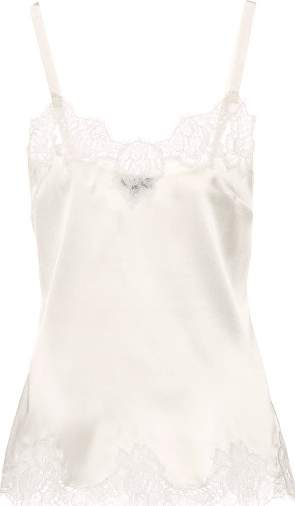 Dolce & Gabbana Lace-trimmed satin camisole