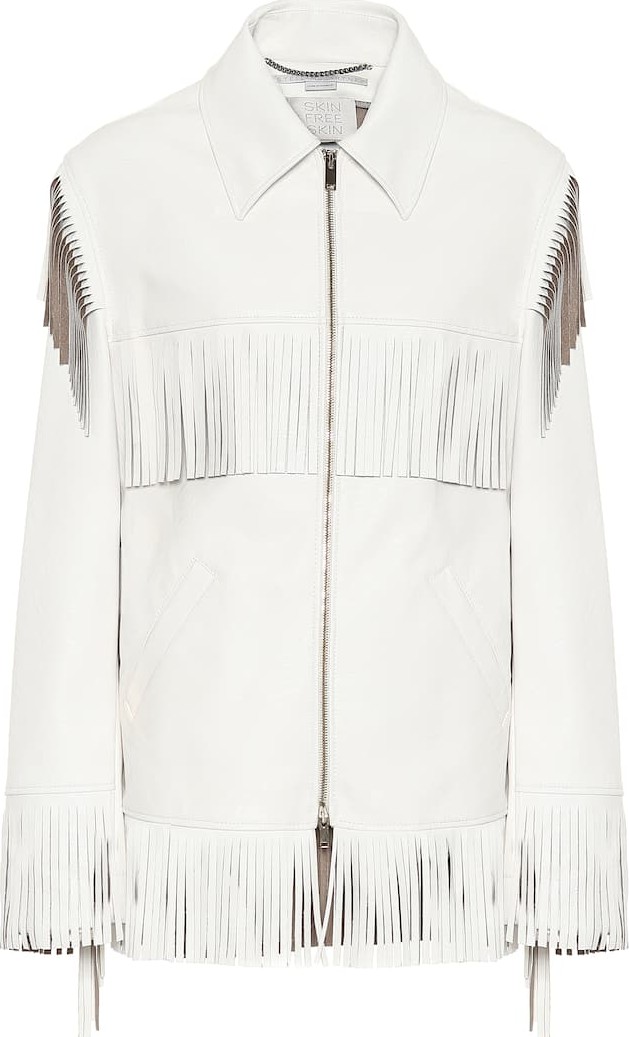 Stella McCartney Fringed faux-leather jacket
