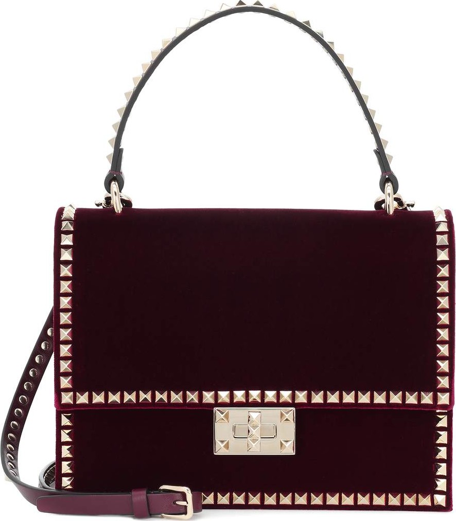 Valentino Valentino Garavani Rockstud No Limits velvet shoulder bag