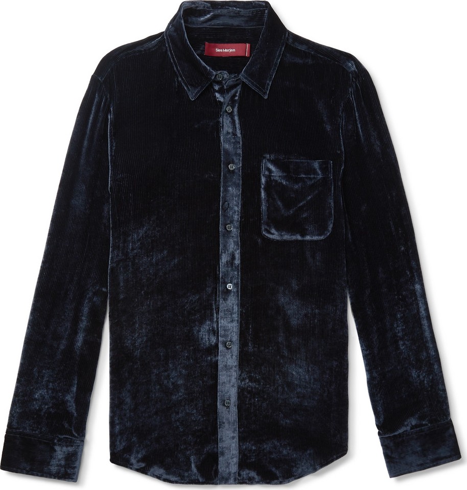 Sies Marjan Sander Silk and Cotton-Blend Corduroy Shirt