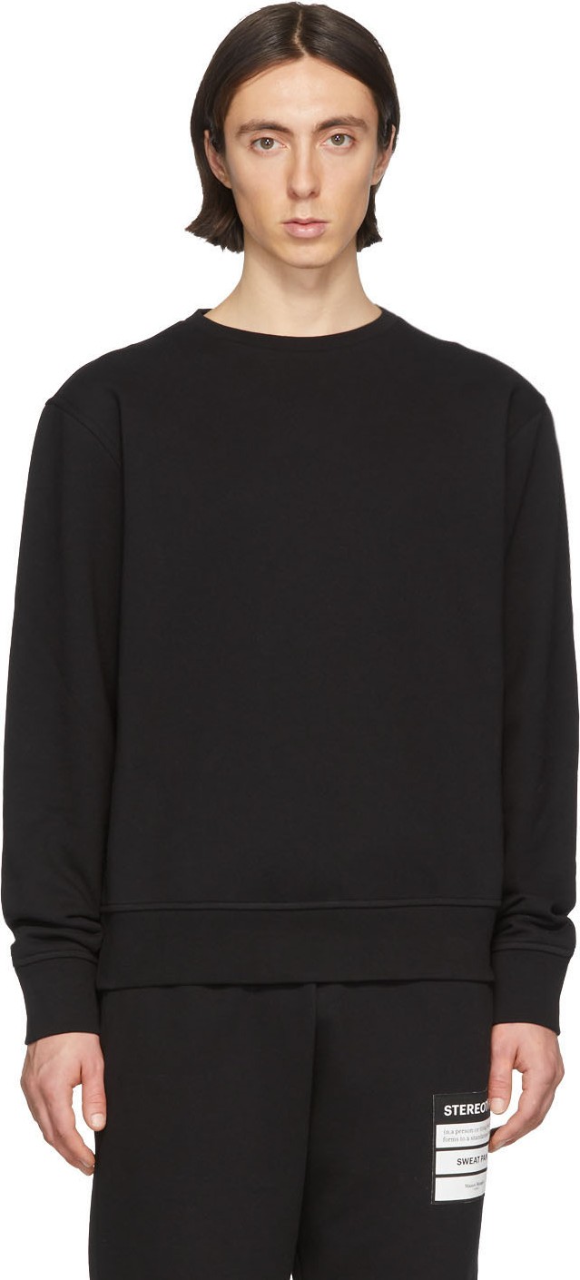 Maison Margiela Black Elbow Patch Sweatshirt