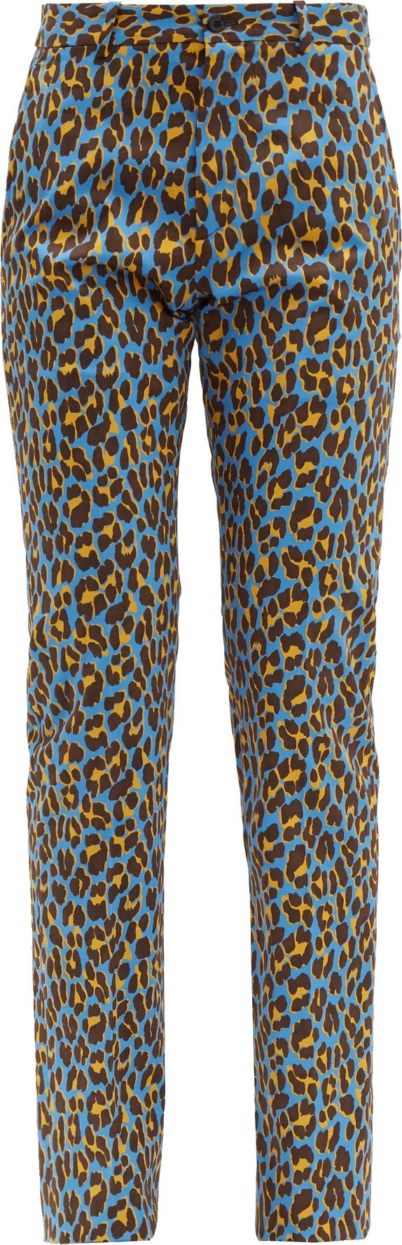 Connolly Leopard-print cotton-blend trousers