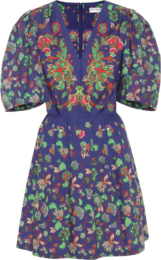 Givenchy Floral-print cotton-poplin minidress