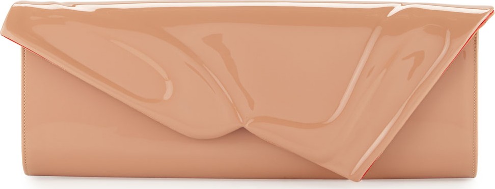 Christian Louboutin So Kate Patent East-West Clutch Bag, Nude