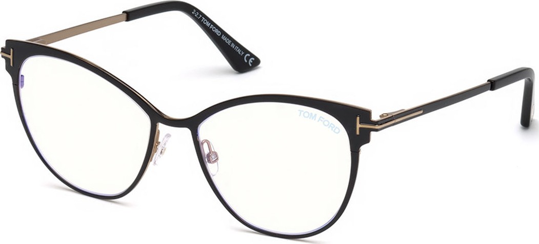 TOM FORD Blue Light-Blocking Metal Butterfly Optical Frames
