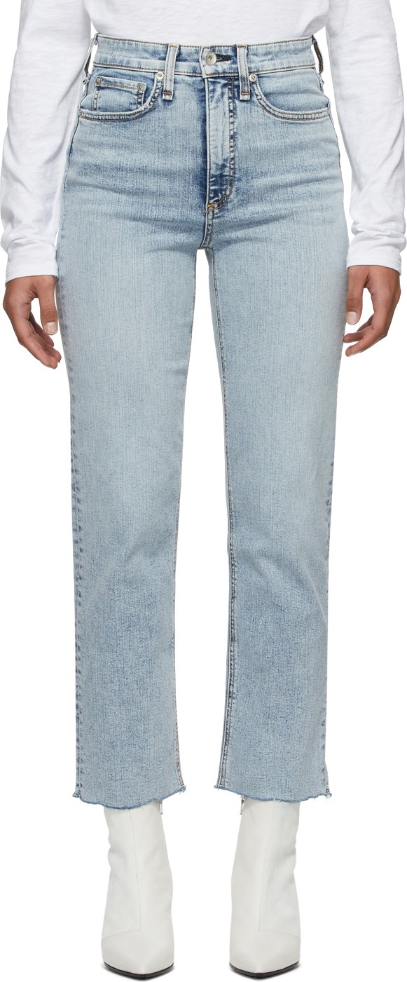 Rag & Bone Blue Jane Super High-Rise Ankle Cigarette Jeans