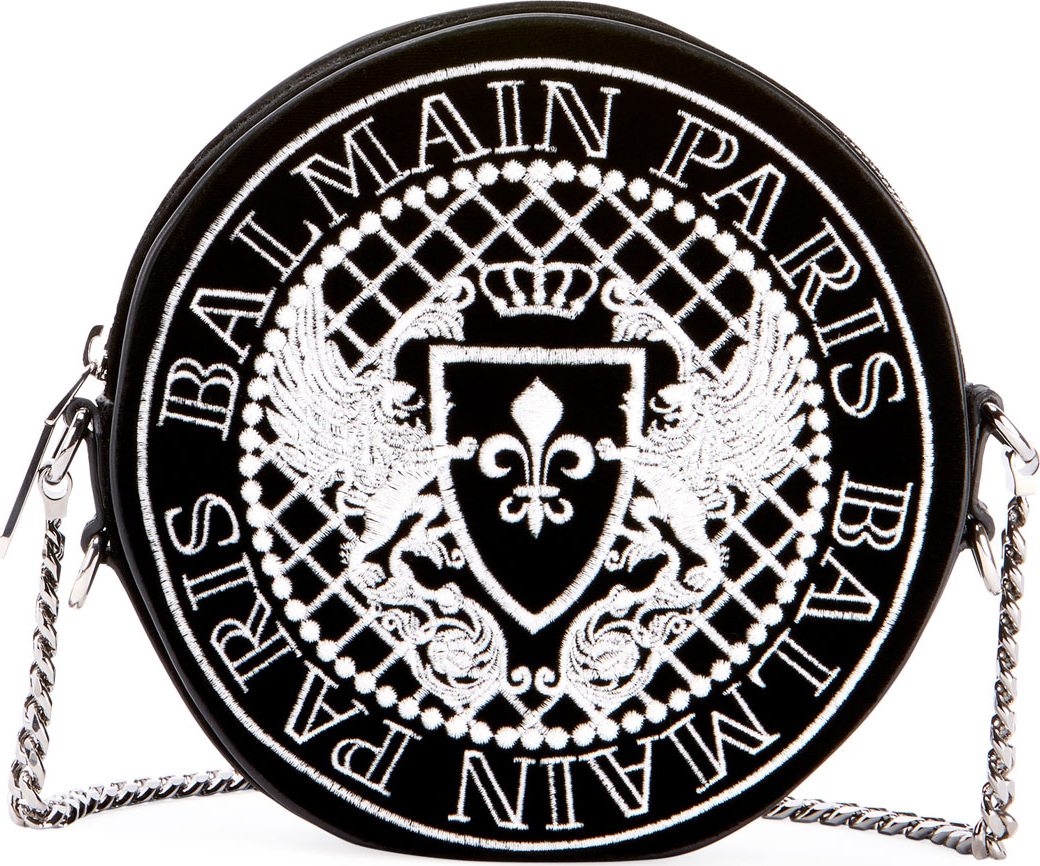 Balmain Disco Broderie Crossbody Bag