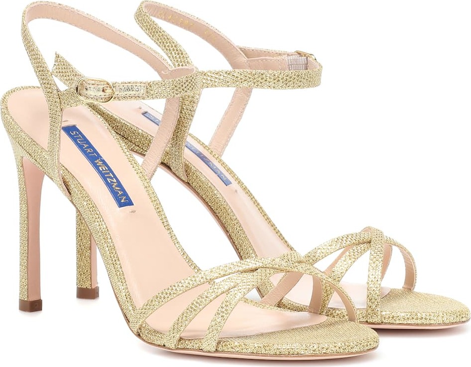 Stuart Weitzman Starla 105 metallic leather sandals